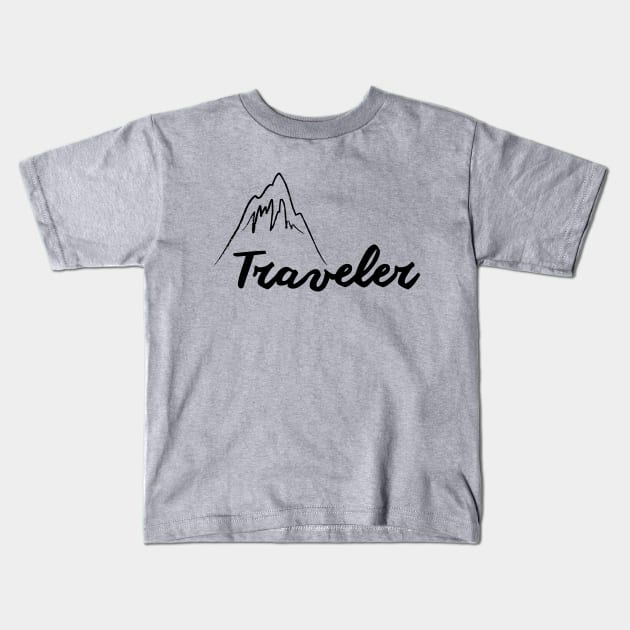 Traveler Kids T-Shirt by SillyShirts